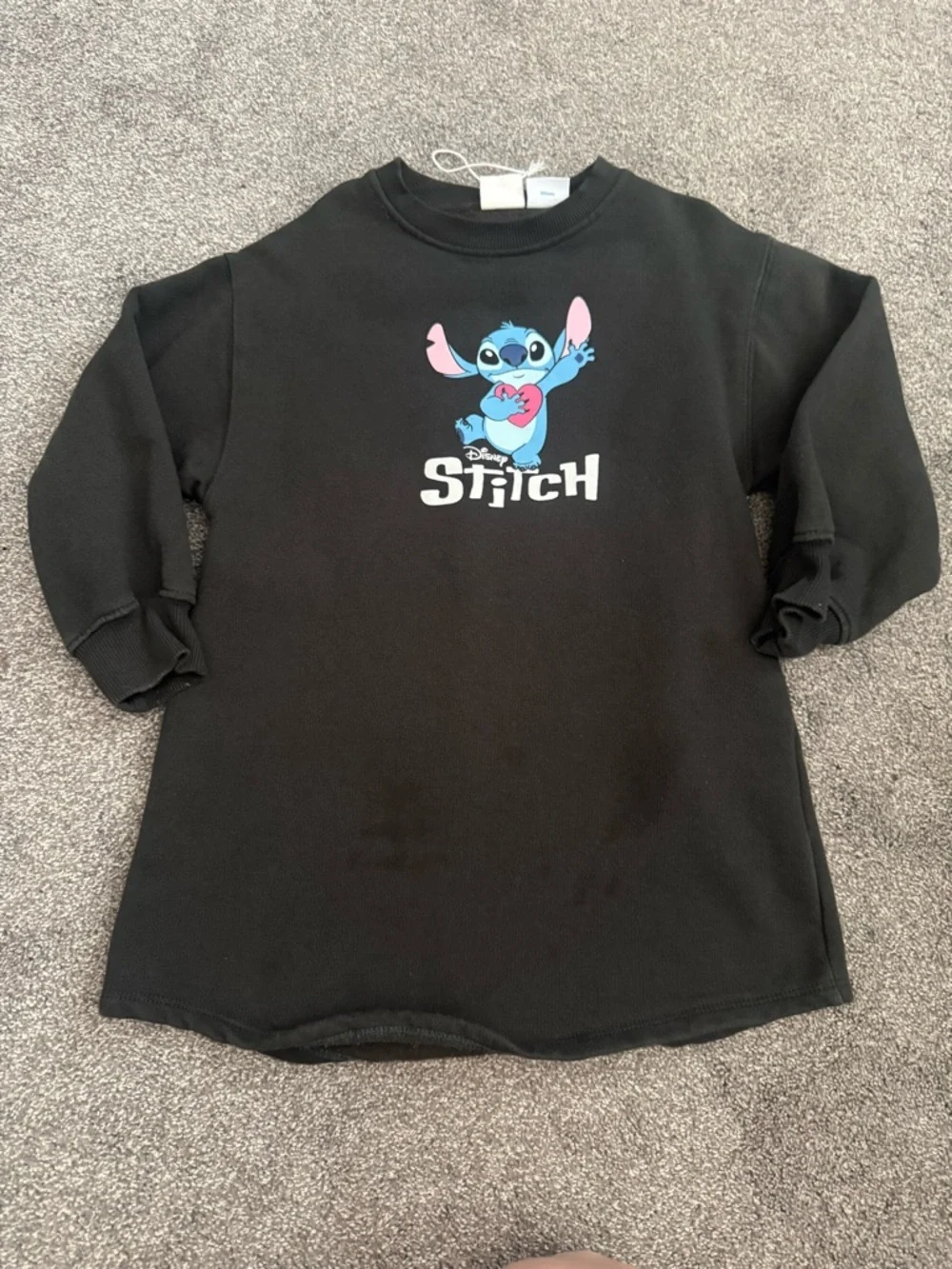 Zara Stitch Black Sweatshirt Dress Sz 6-7